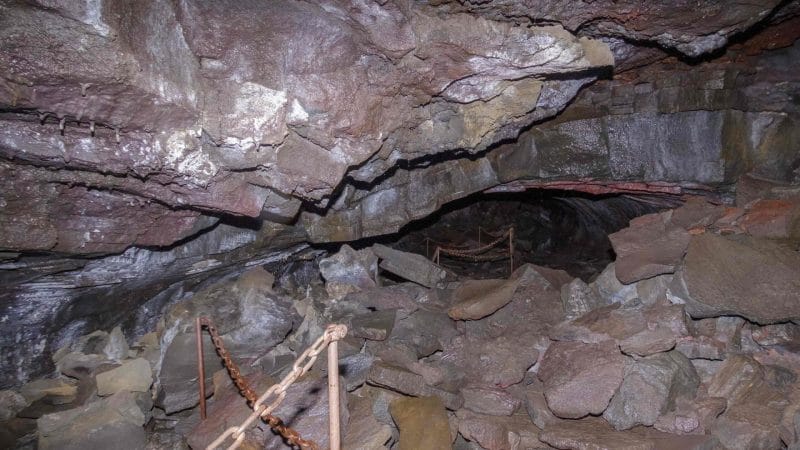 Leiðarendi lava cave in Iceland