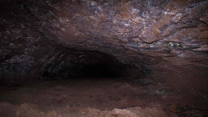 Leiðarendi lava cave in Iceland