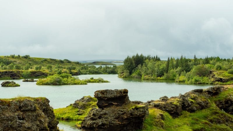 Lake Myvatn in north Iceland