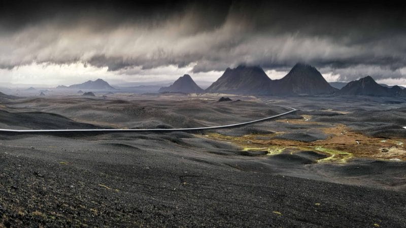 volcanic fields in Myvatn north Iceland