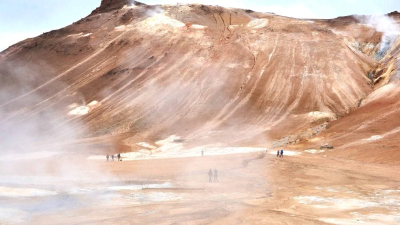 Námafjall geothermal area and mountain in north Iceland Myvatn