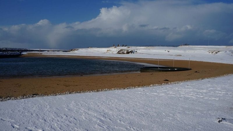 Nautholsvik beach in Reykjavik