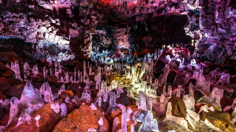 Raufarhólshellir lava cave in Iceland