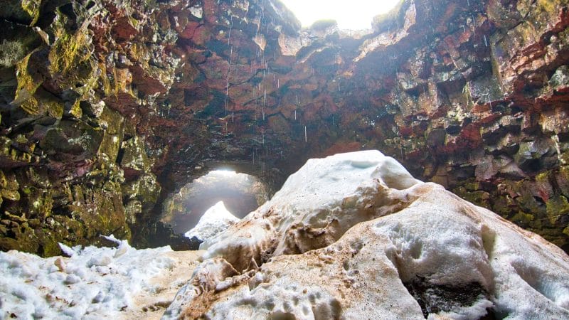 Raufarhólshellir lava cave in Iceland