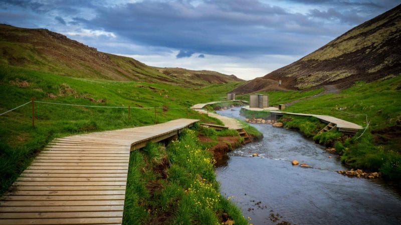 Iceland hot spring, Reykjadalur hot spring and hike