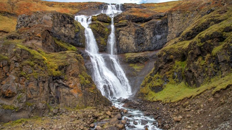 Rjúkandi waterfall in East Iceland