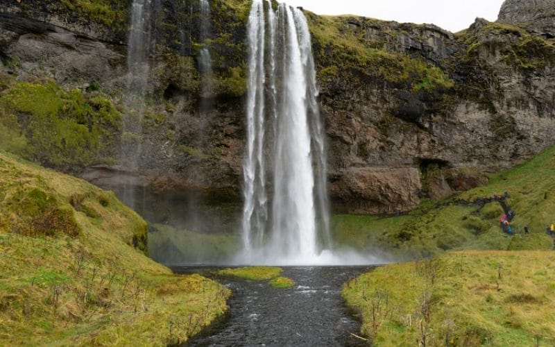 Seljalandsfoss waterfall on the south coast of Iceland