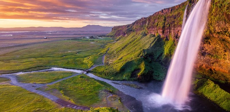 Seljalandsfoss walk behind waterfall - south Iceland packages