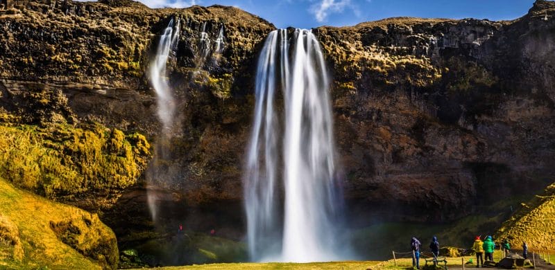 South Coast Iceland, Seljalandsfoss walk behind waterfall - south Iceland packages