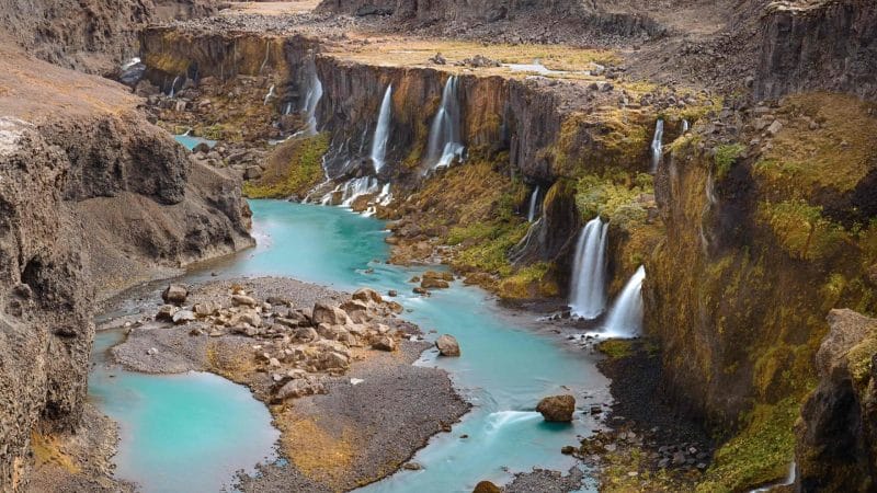 nature of Iceland, Sigöldugljúfur canyon - Highlands of Iceland