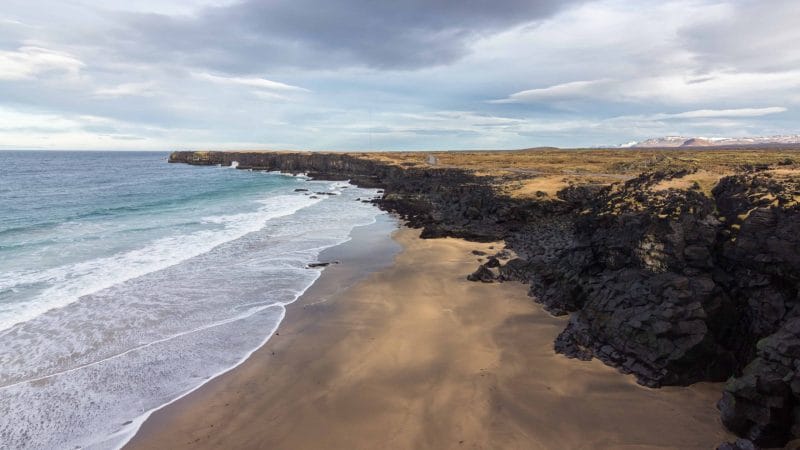 Skarðsvík Golden Beach - Iceland Snæfellsnes Peninsula Tour