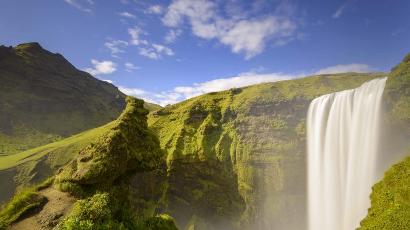 Beautiful Skógafoss Waterfall - South Iceland Tours Booking