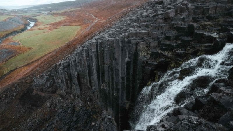 Stuðlafoss watefall in East Iceland, hidden gem in Iceland