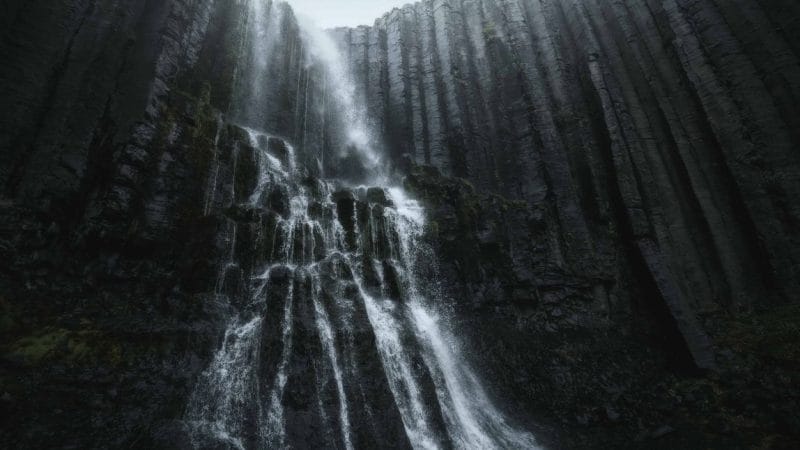 Stuðlafoss watefall in East Iceland, hidden gem in Iceland