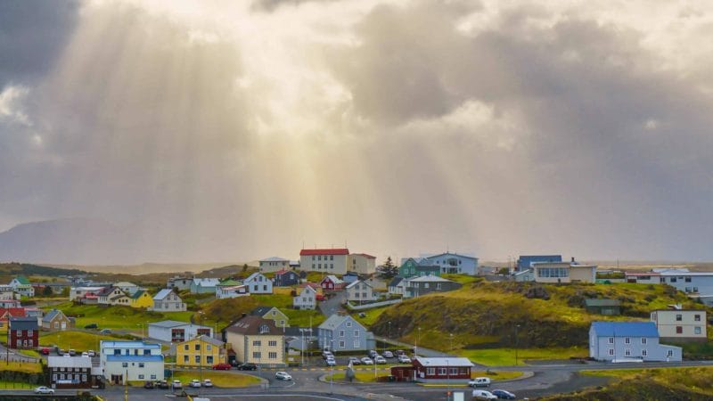 Stykkisholmur village in Snæfellsnes Peninsula