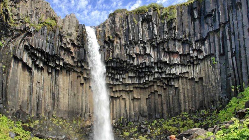 Svartifoss waterfall in Skaftafell National Park