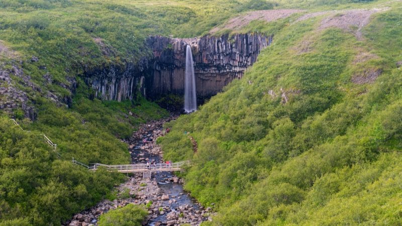 Svartifoss waterfall in Skaftafell National Park