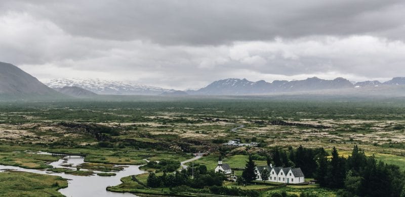 Thingvellir National Park during summer in Iceland