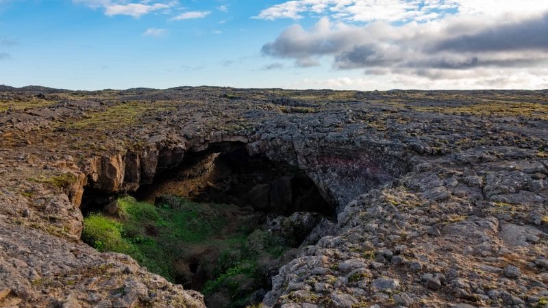 Thrihnukagigur volcano - inside the volcano in Iceland