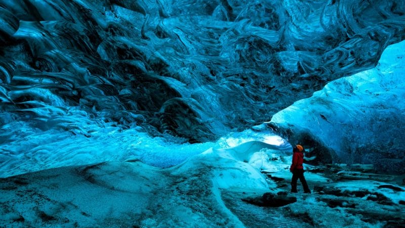 Blue Ice Cave in Iceland, Ice Cave Tours, Vatnajokull National Park - natural blue ice cave in Vatnajokull glacier