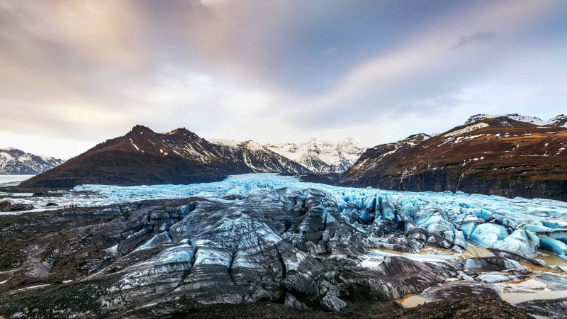 Vatnajokull National Park - Svínafellsjokull glacier in Skaftafell Nature Reserve