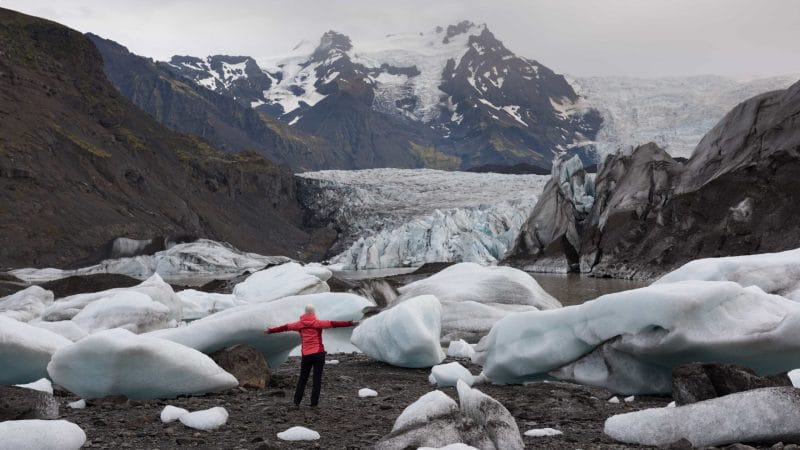 Vatnajokull National Park - Svínafellsjokull glacier in Skaftafell Nature Reserve