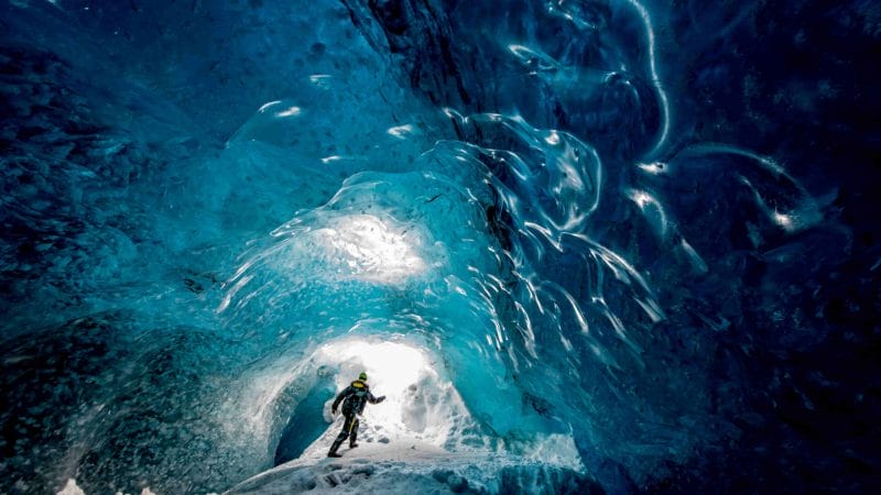 Ice Cave Tours, Crystal ice cave in Iceland