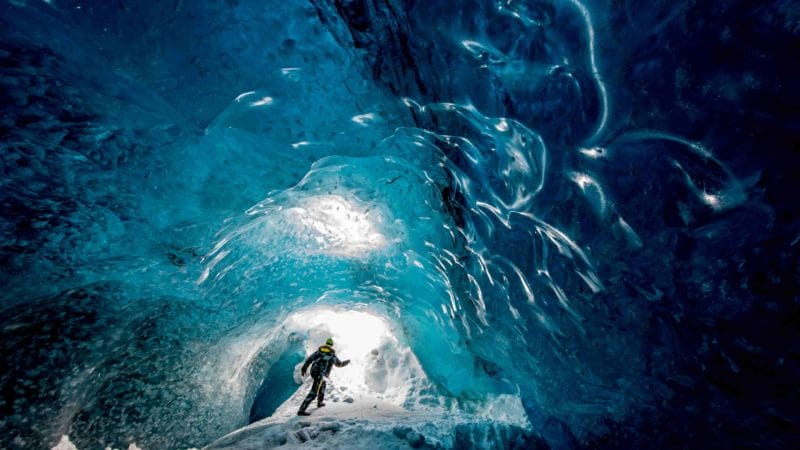 Ice Cave Tours, Crystal ice cave in Iceland