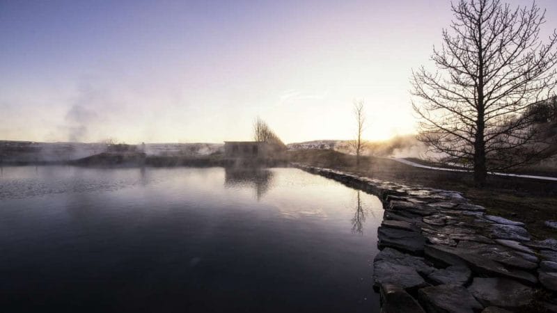 Secret Lagoon hot spring in Iceland