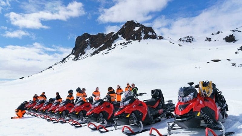 Iceland Snowmobile Tour, Snowmobile Iceland, Snowmobiling in Iceland, snowmobiling on a glacier in Iceland