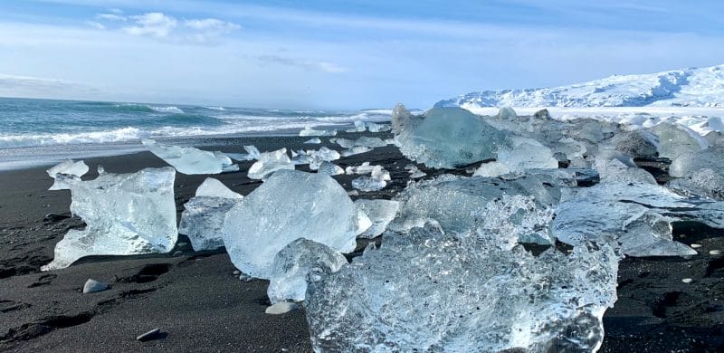 Diamond beach in south Iceland