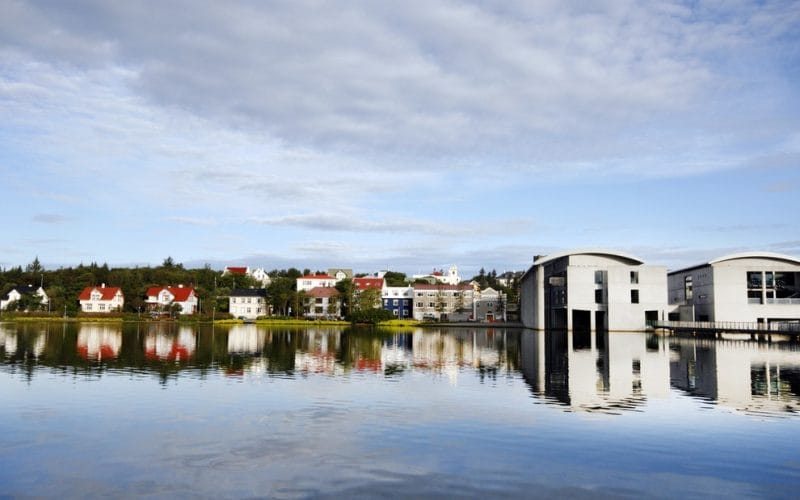 Tjornin pond in Reykjavik on the Reykjavik walking tour