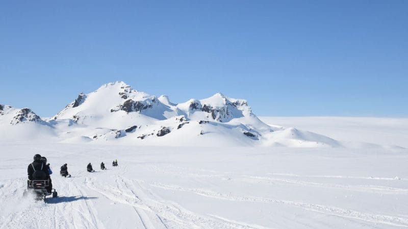 Iceland Snowmobile Tour, Snowmobile Iceland, Snowmobiling in Iceland, glacier snowmobile on Langjokull glacier