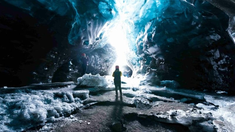 Skaftafell ice cave in south Iceland