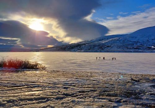 ice fishing in Akureyri ICeland