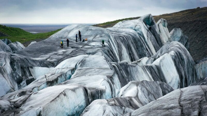 Iceland glacier hike in Svínafellsjokull glacier in Skaftafell National Park