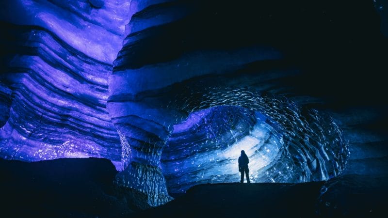 Blue Ice Cave in Iceland, Ice Cave Tours, crystal blue ice cave in south Iceland