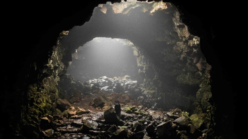 Iceland lava cave