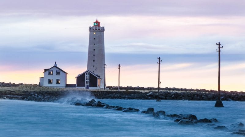 Grótta lighthouse in Seltjarnarnes lighthouse