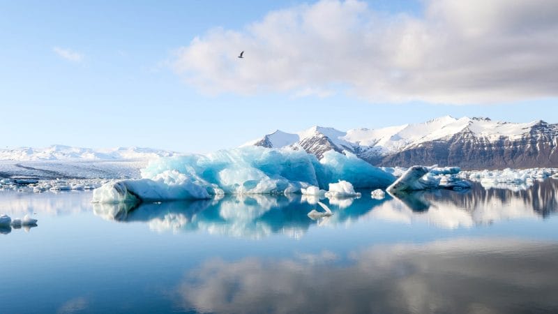 Jokulsarlon glacier lagoon in south east Iceland