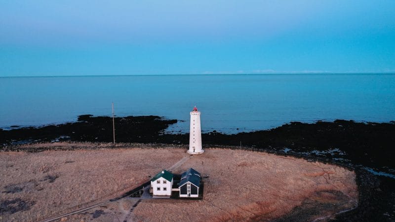 Grótta lighthouse in Seltjarnarnes lighthouse