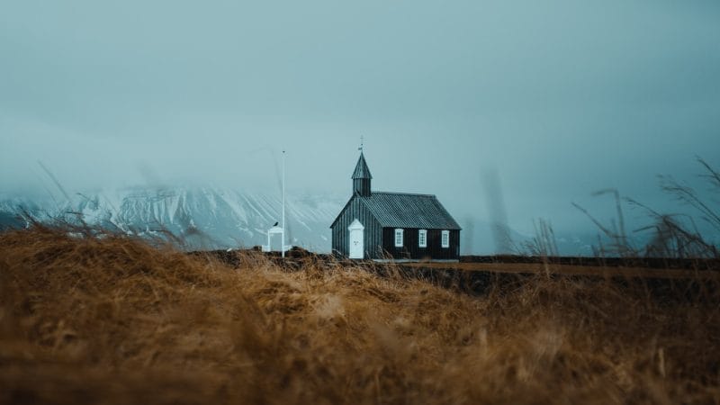 Búðarkirkja black church in Búðir Snæfellsnes